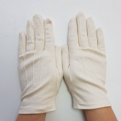 Chytaii Gants de Coton Gants de Travail Bijoux Protection de Mains Serveurs Blanc Antidérapant Hydratant 6 Paires 