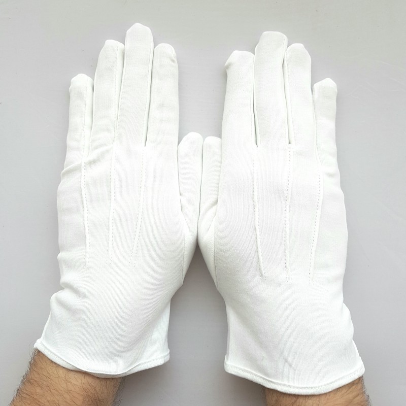 GANTS EN COTON BLANC 