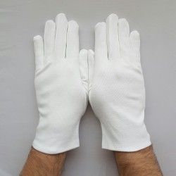 Gants blancs de coton en taille enfants soin des mains