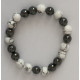 Bracelet boule noire, boule blanche.