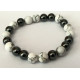 Bracelet boule noire, boule blanche.