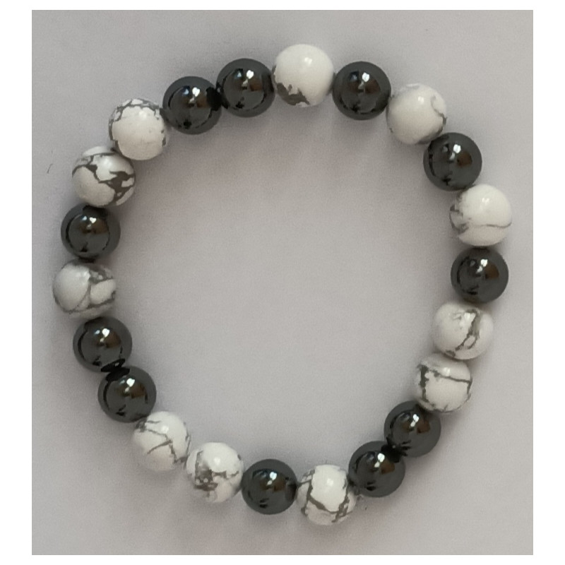 Bracelet boule 06mm HOWLITE BLANCHE, l'indispensable – mineralshop