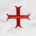 Gant Blanc Nylon Croix Templiére, Croix de Saint André, Croix Pattée.