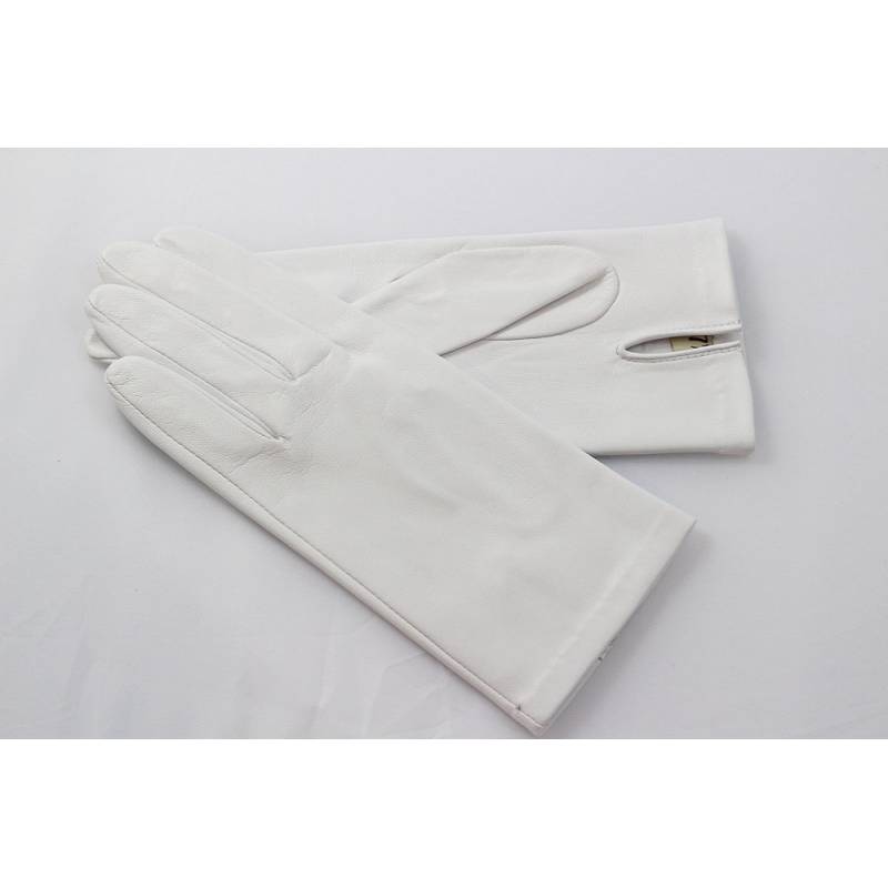 Gants blancs en cuir