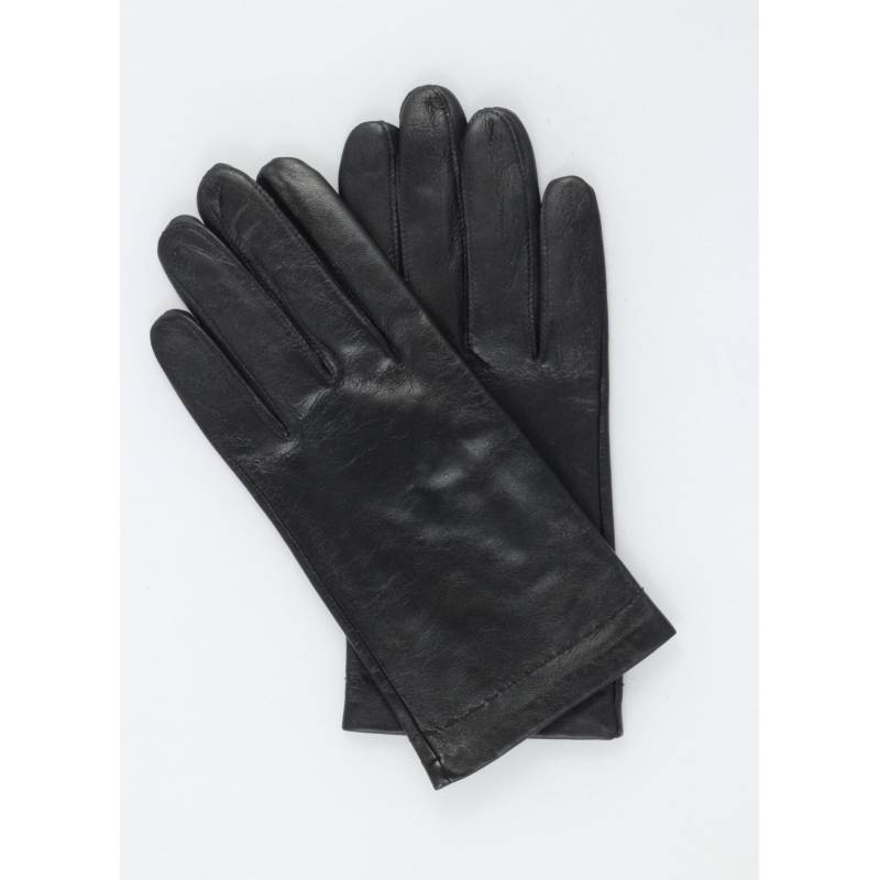 Gants en Cuir d'Agneau Noirs pour Homme Doublés Soie.