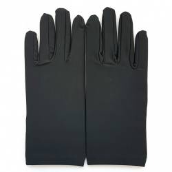 Gant Noir Satin Taille Unique.
