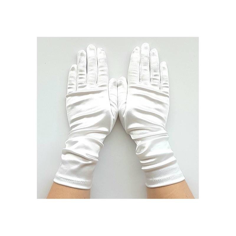 Gants de ceremonie nylon blanc - AMG Pro