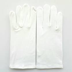 PAIRE DE GANTS BLANCS 22CM ENFANT