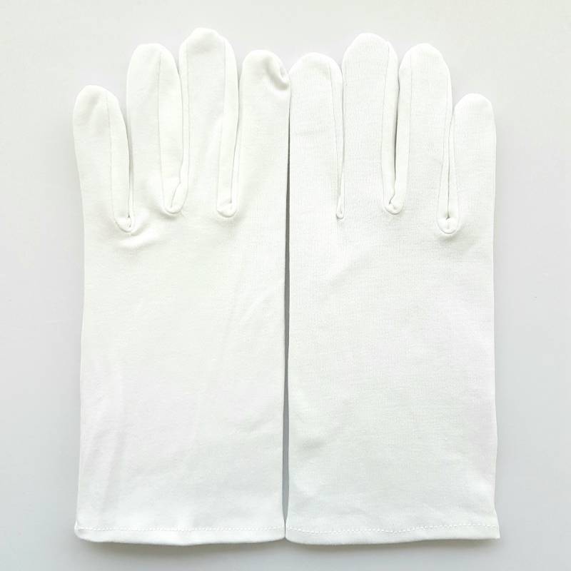 Incutex 4 paires de gants de tissu en coton taille L blancs 