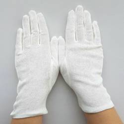 Gant Blanc Coton pour petites et grandes mains, petits prix.
