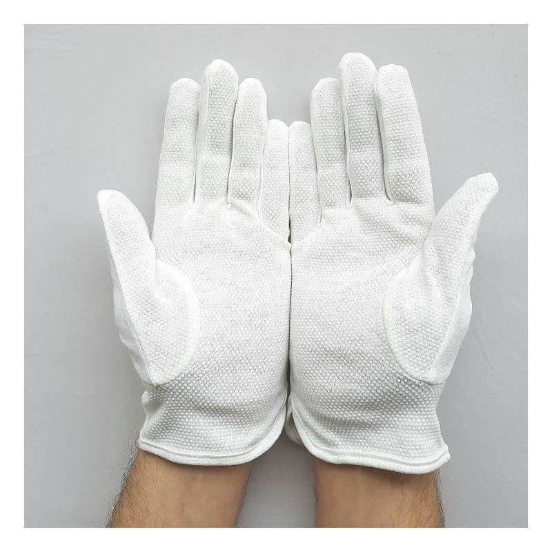 Gant coton anti glisse avec grip pvc interieur de la main pour petites et  grandes mains.