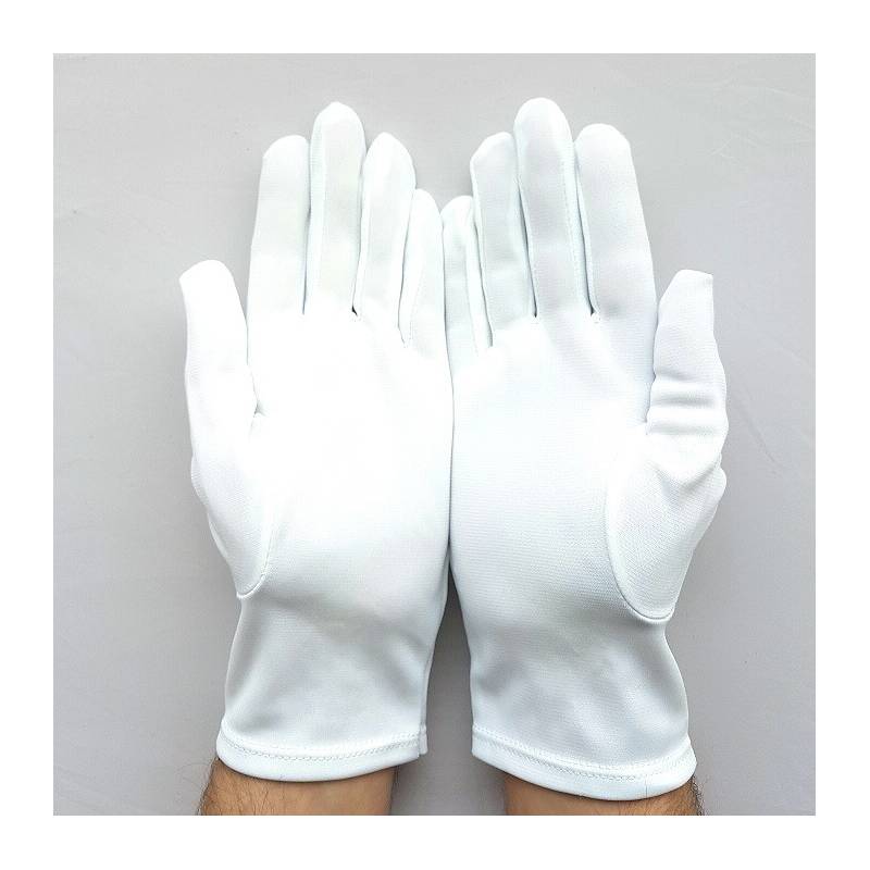 Gants nylon blanc homme décors maçonniques - Librairie Savoir-Être