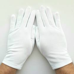 Gants de ceremonie nylon blanc - AMG Pro