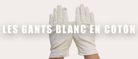gant 100 % coton - blanc - Taille 4/5ansà XXL Fabrication française